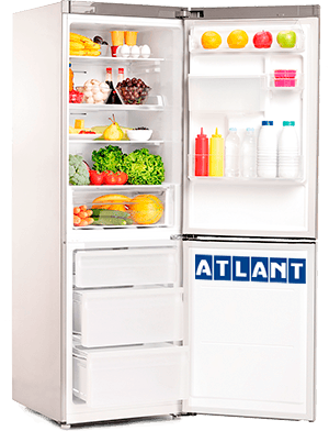 открытый холодильник Atlant